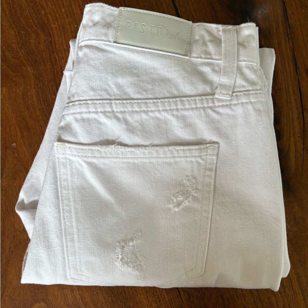 Pistola Women's White Distressed Jeans